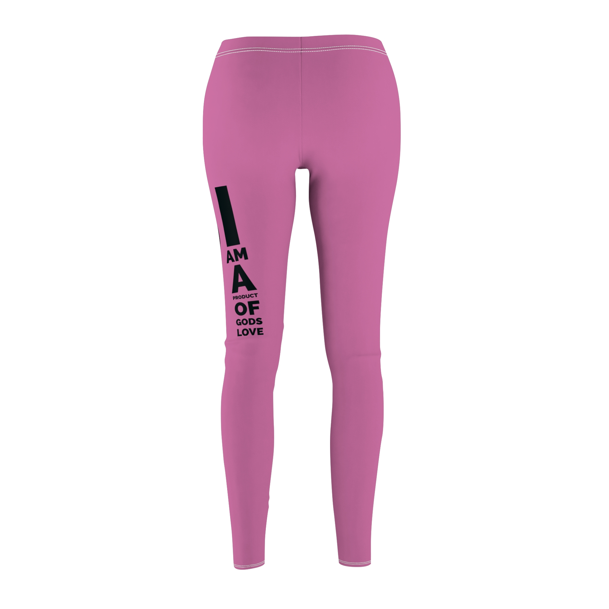 Pink 'I Am A Product of Gods Love' Women's Casual Leggings - Image 2