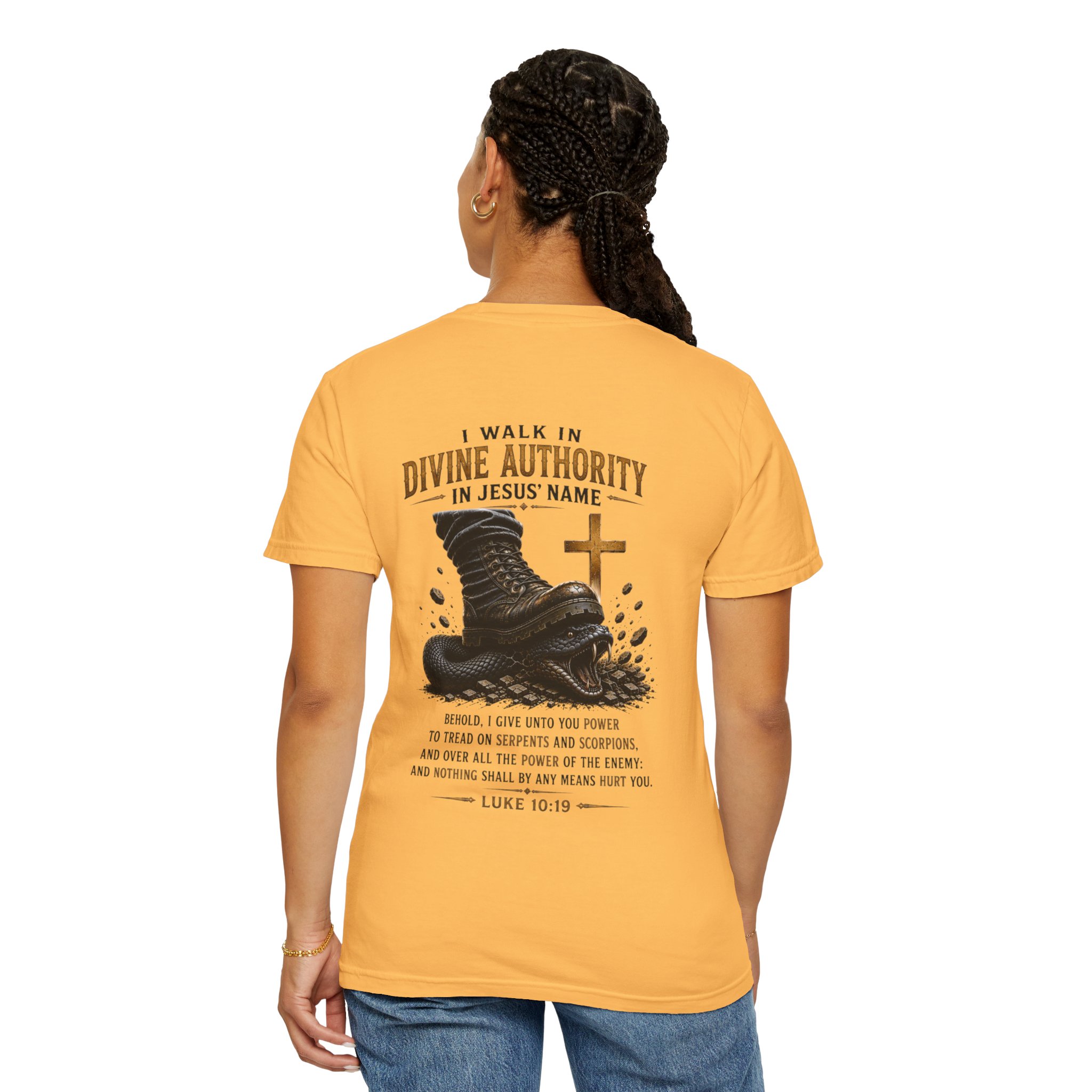 Authorized Power T-Shirt — "Authorized Power" Luke 10:19 Christian Faith Tee - Image 35