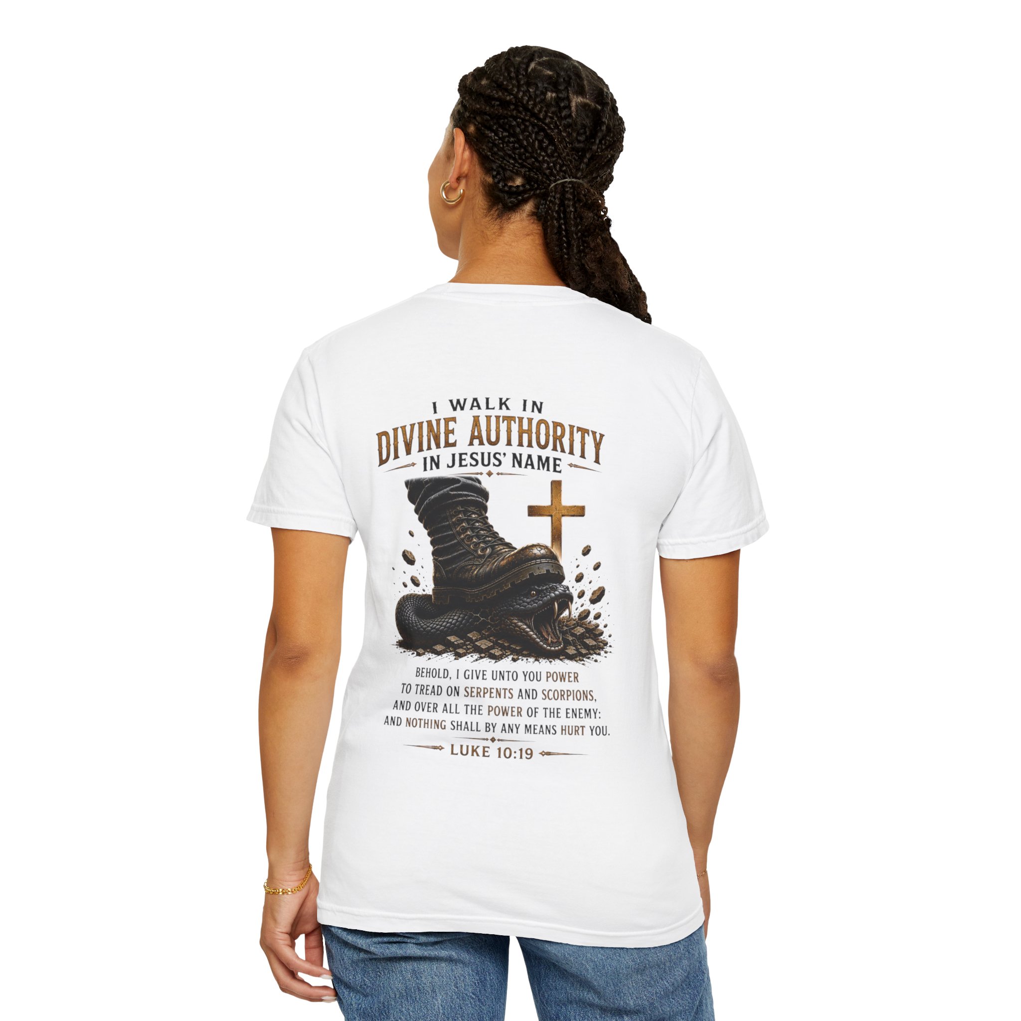 Authorized Power T-Shirt — "Authorized Power" Luke 10:19 Christian Faith Tee - Image 8