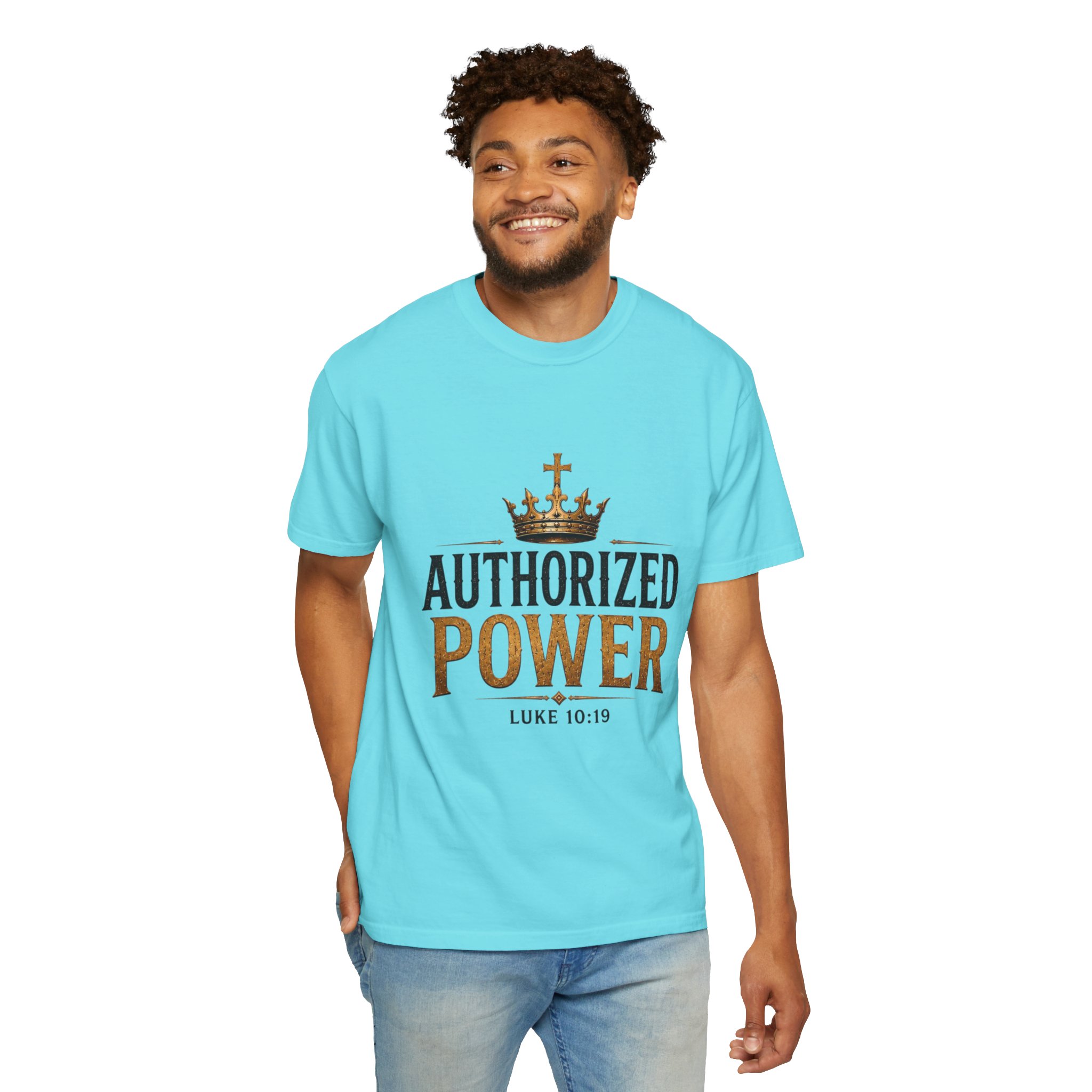Authorized Power T-Shirt — "Authorized Power" Luke 10:19 Christian Faith Tee - Image 106