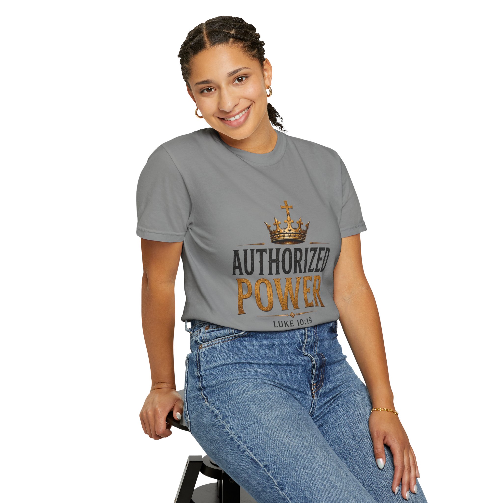 Authorized Power T-Shirt — "Authorized Power" Luke 10:19 Christian Faith Tee - Image 114