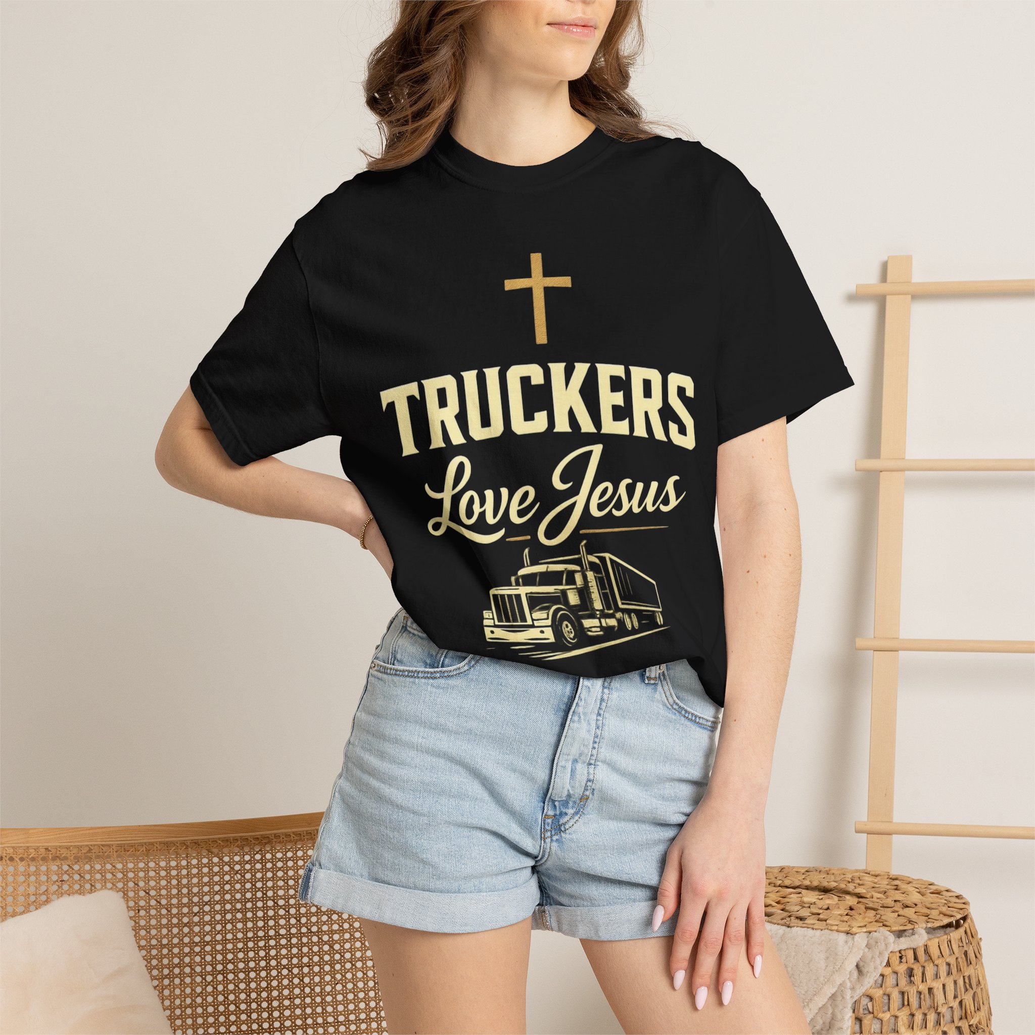 Truckers Love Jesus T-Shirt — Christian Trucker Gospel Tee - Image 49