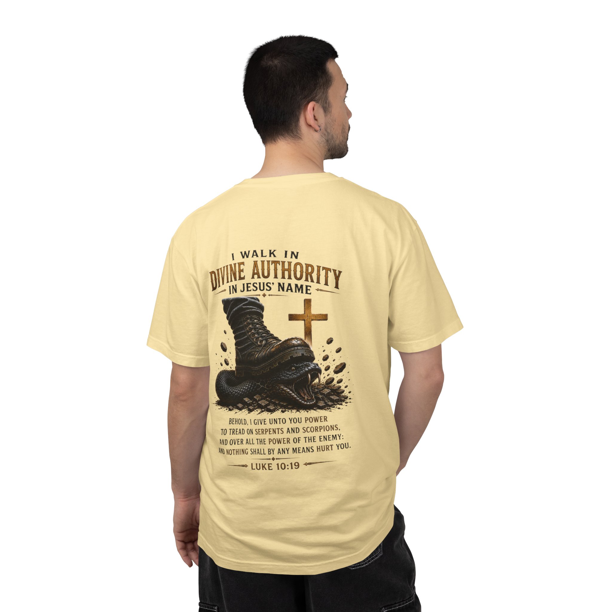 Authorized Power T-Shirt — "Authorized Power" Luke 10:19 Christian Faith Tee - Image 27