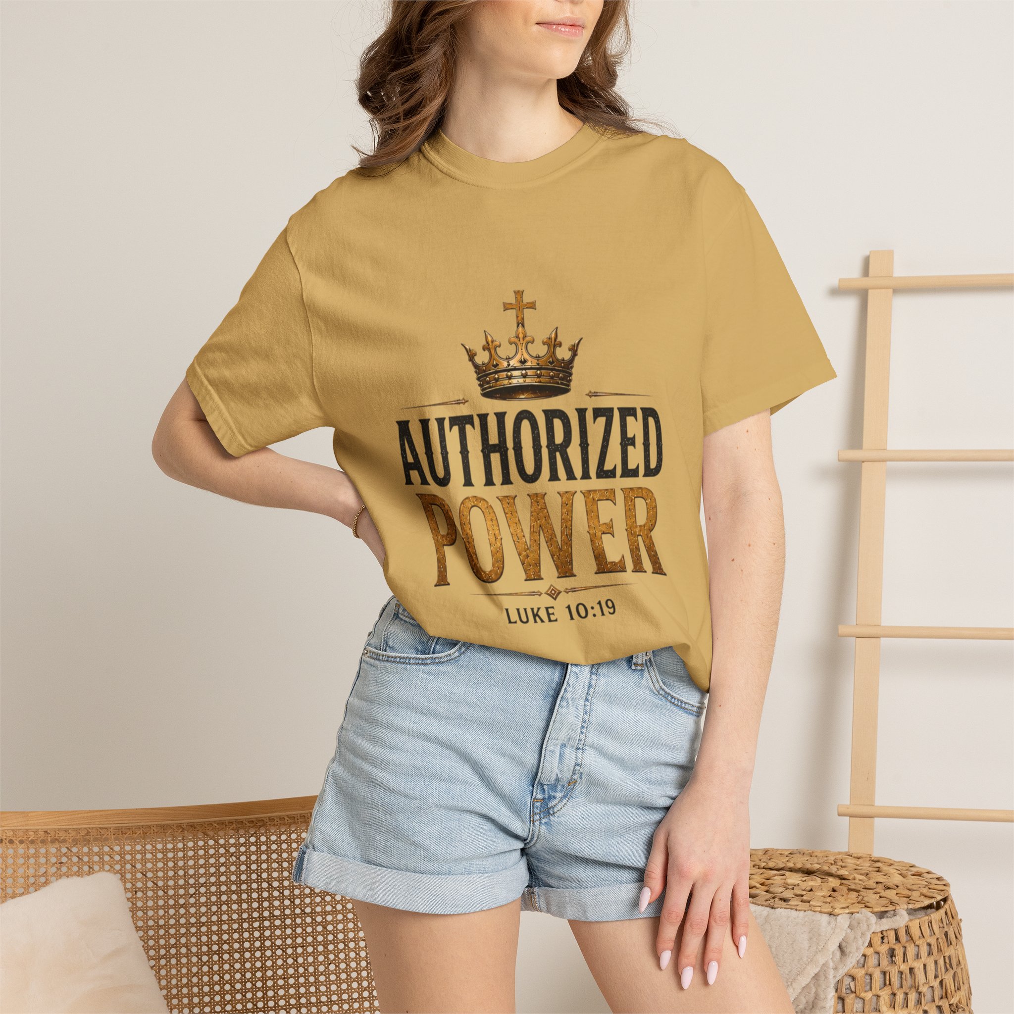 Authorized Power T-Shirt — "Authorized Power" Luke 10:19 Christian Faith Tee - Image 39