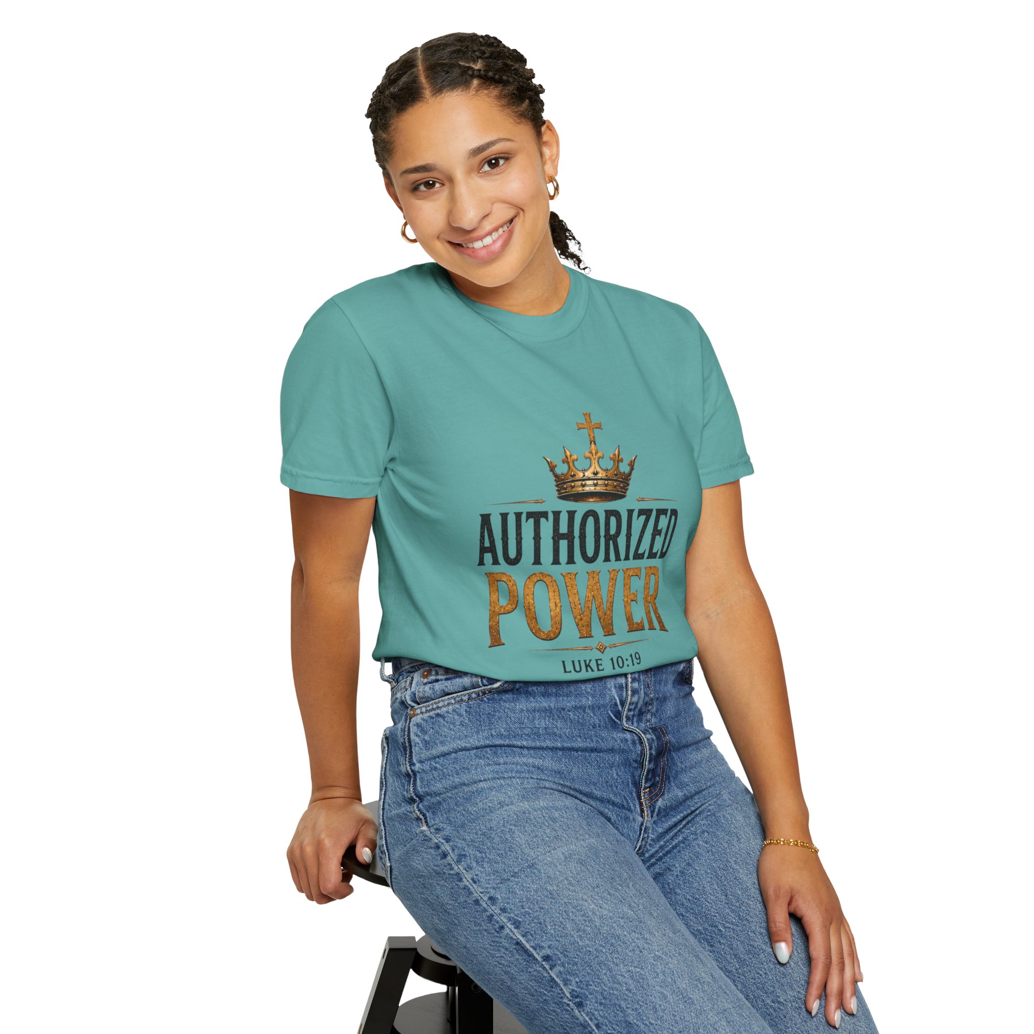 Authorized Power T-Shirt — "Authorized Power" Luke 10:19 Christian Faith Tee - Image 96