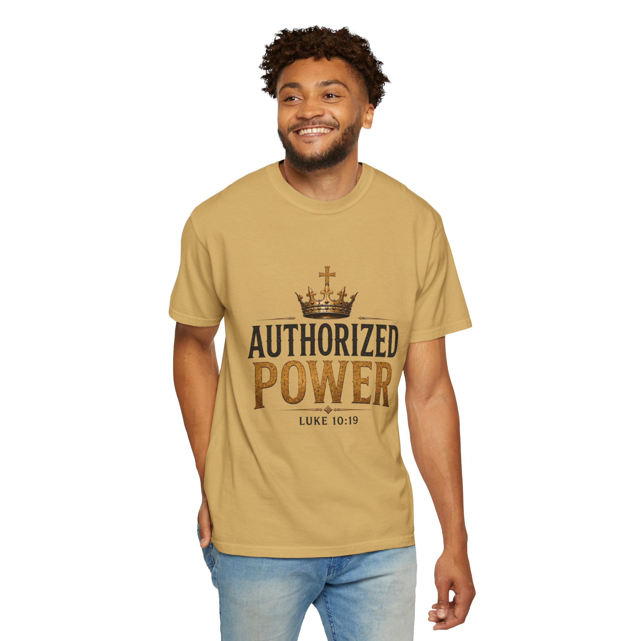Authorized Power T-Shirt — "Authorized Power" Luke 10:19 Christian Faith Tee - Image 43