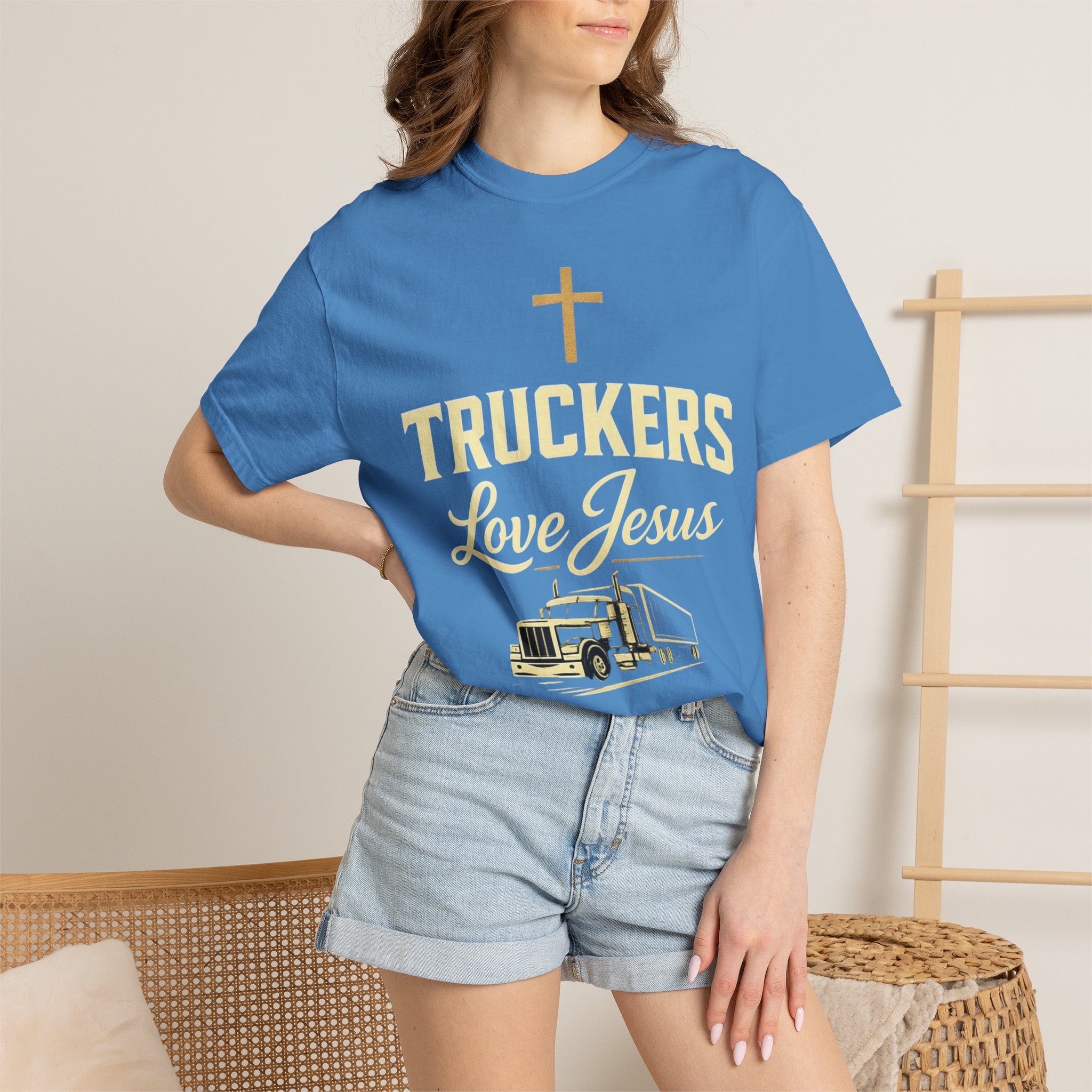 Truckers Love Jesus T-Shirt — Christian Trucker Gospel Tee - Image 39