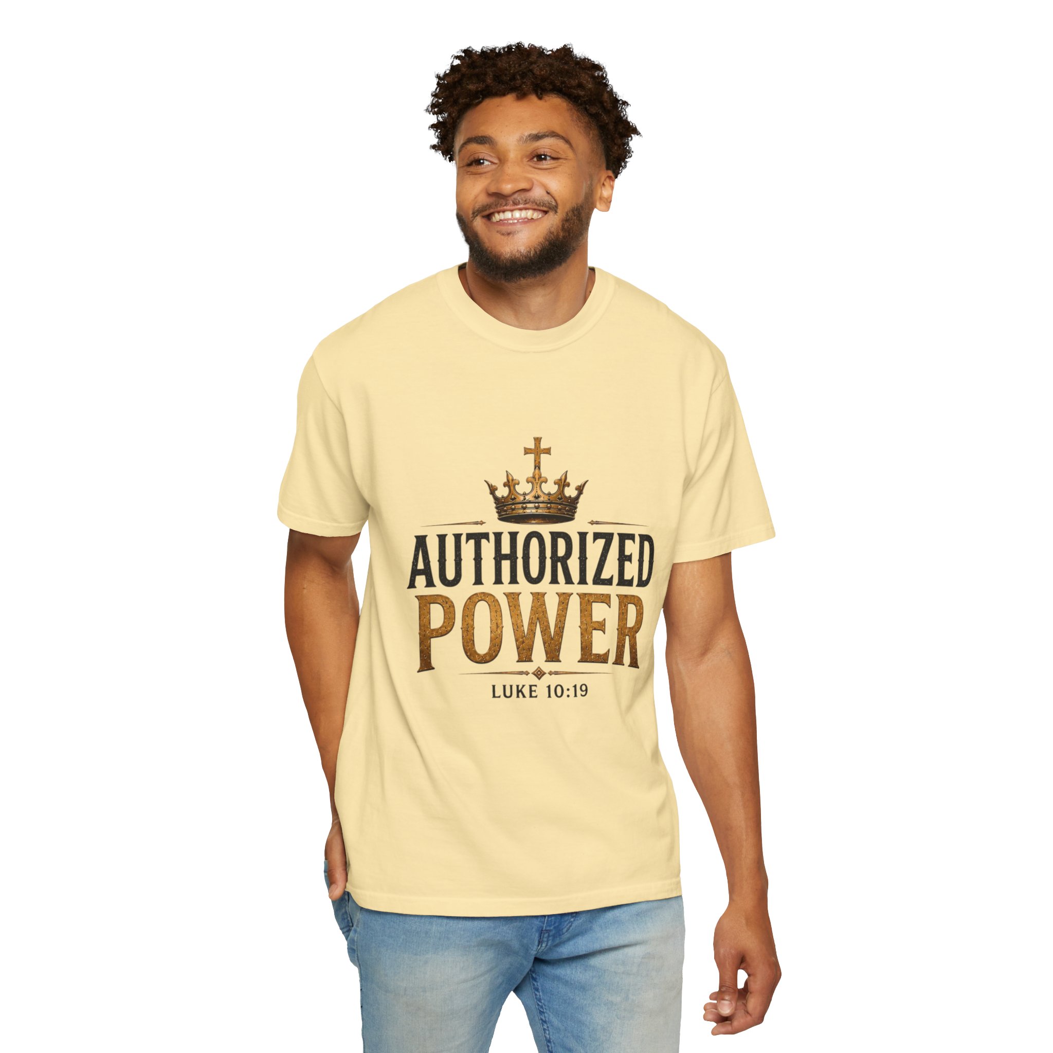 Authorized Power T-Shirt — "Authorized Power" Luke 10:19 Christian Faith Tee - Image 25