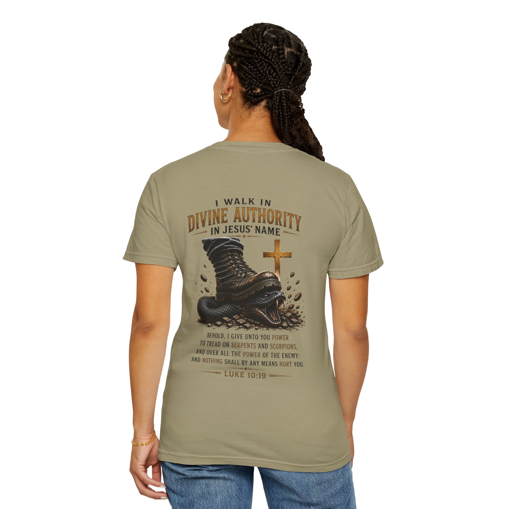 Authorized Power T-Shirt — "Authorized Power" Luke 10:19 Christian Faith Tee - Image 53
