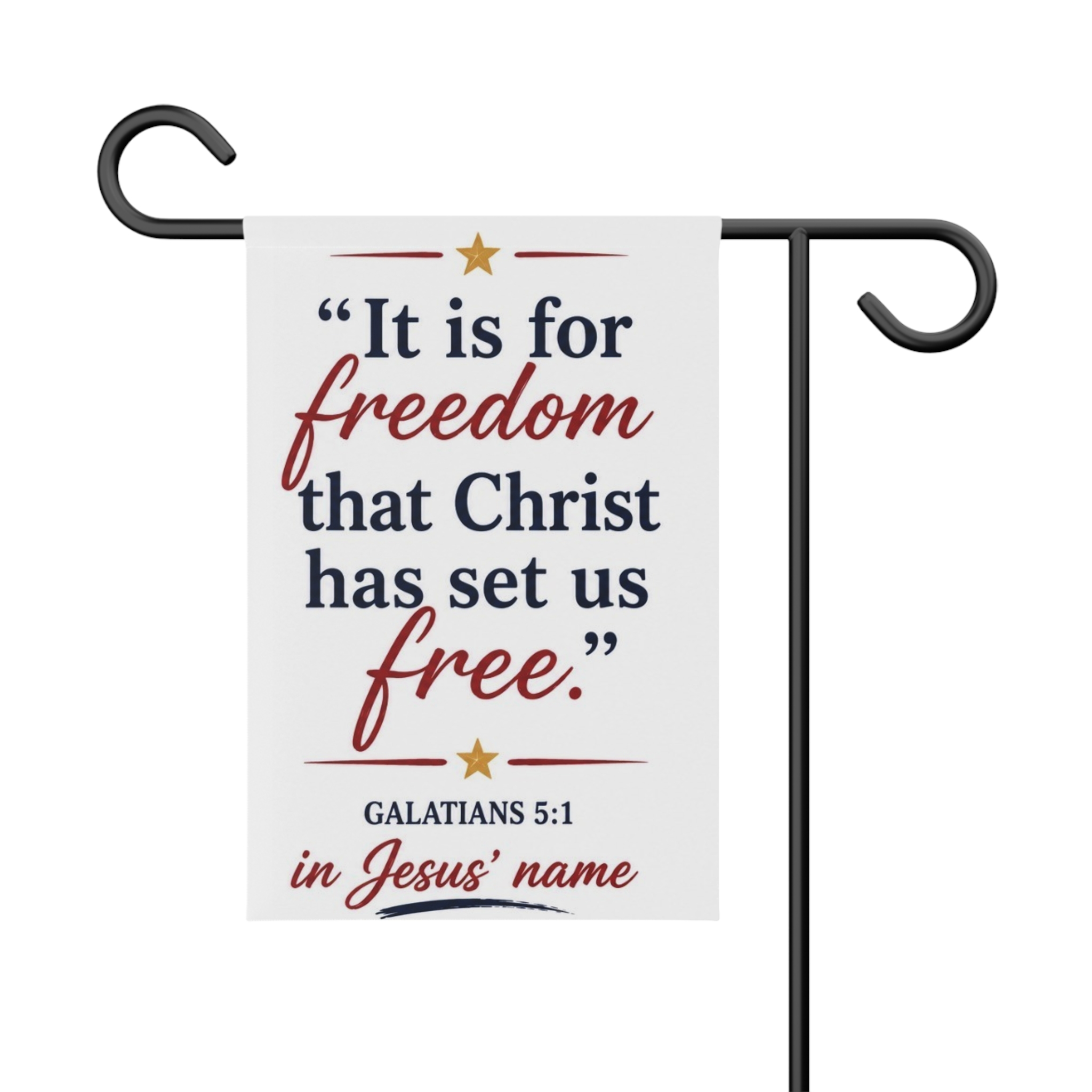 Christian Garden Banner – "It is for Freedom that Christ has set us free" (Galatians 5:1) - Image 2