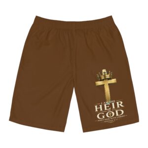 Heir of God Men's Shorts — Christian Cross & Crown Faith