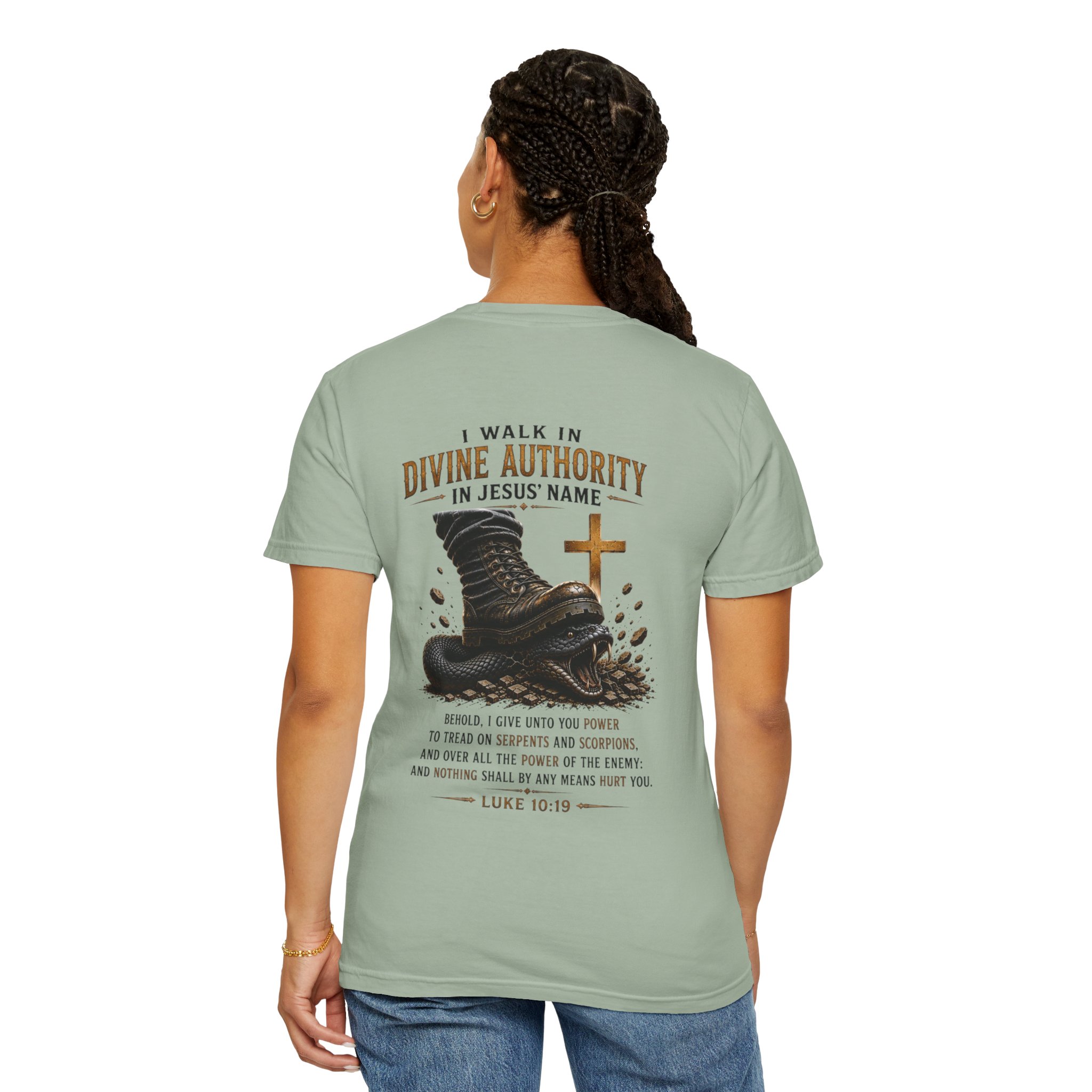 Authorized Power T-Shirt — "Authorized Power" Luke 10:19 Christian Faith Tee - Image 71