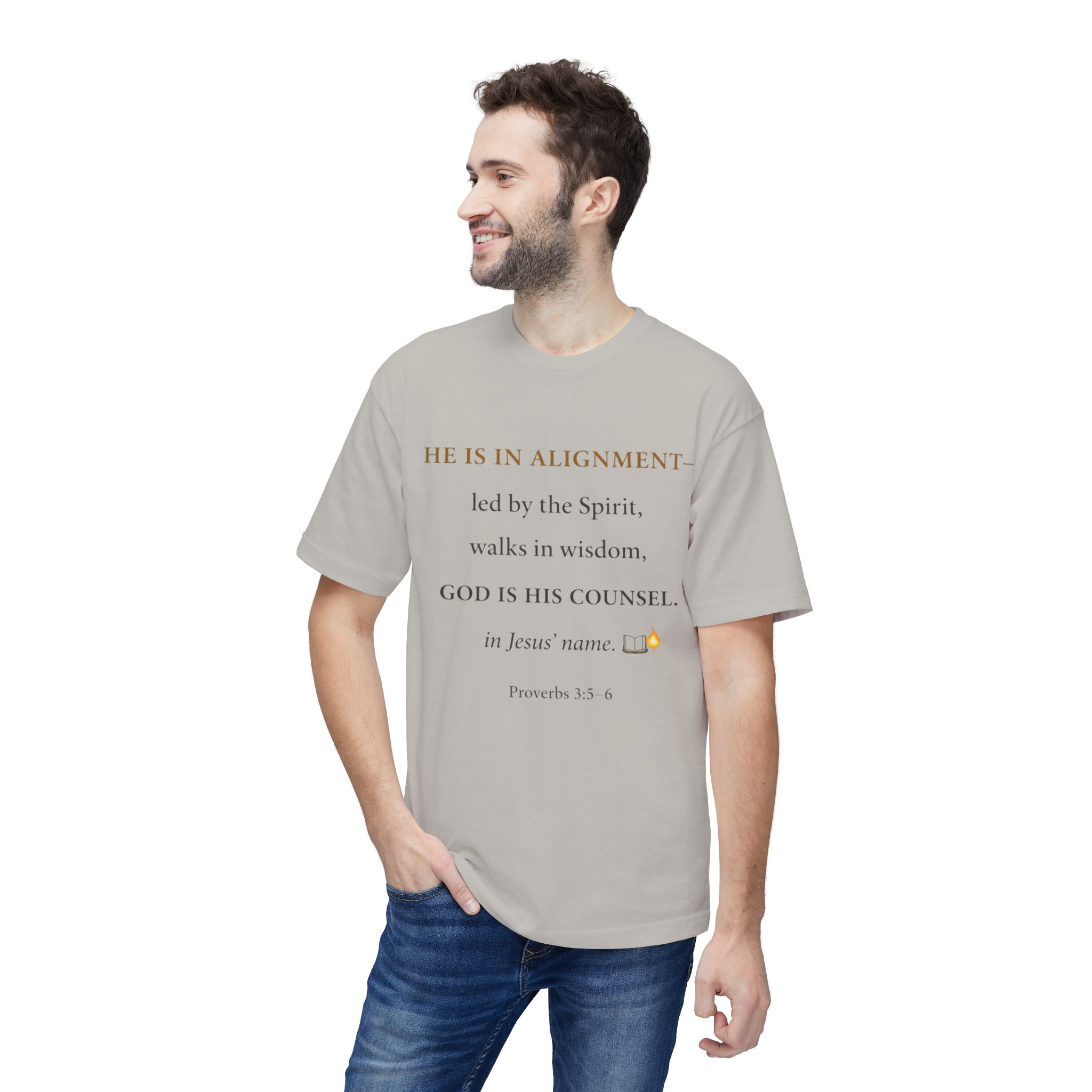Men’s Godly Alignment T-Shirt — "He Is in Alignment" Proverbs 1:5–8 Inspirational Tee - Image 13