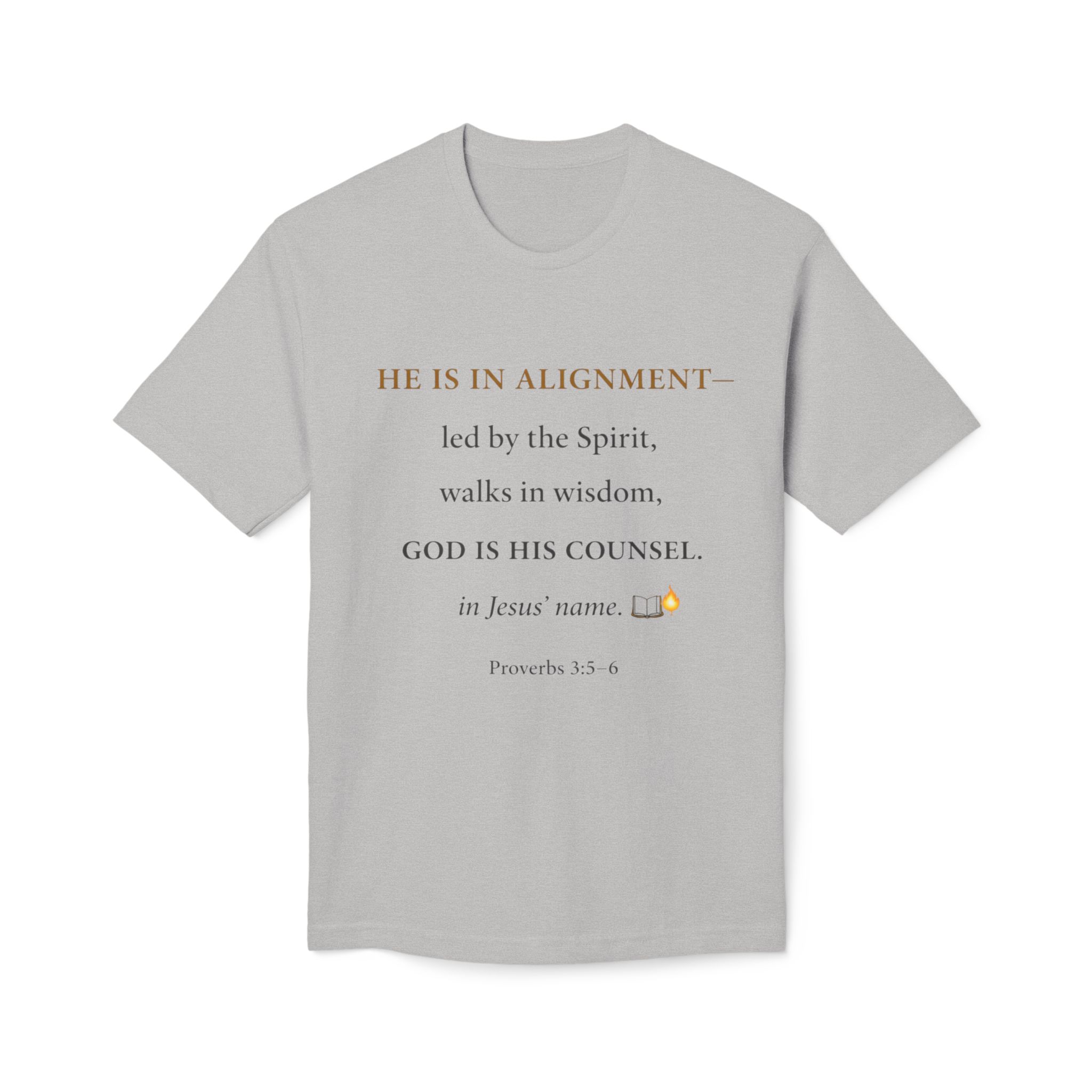 Men’s Godly Alignment T-Shirt — "He Is in Alignment" Proverbs 1:5–8 Inspirational Tee - Image 7