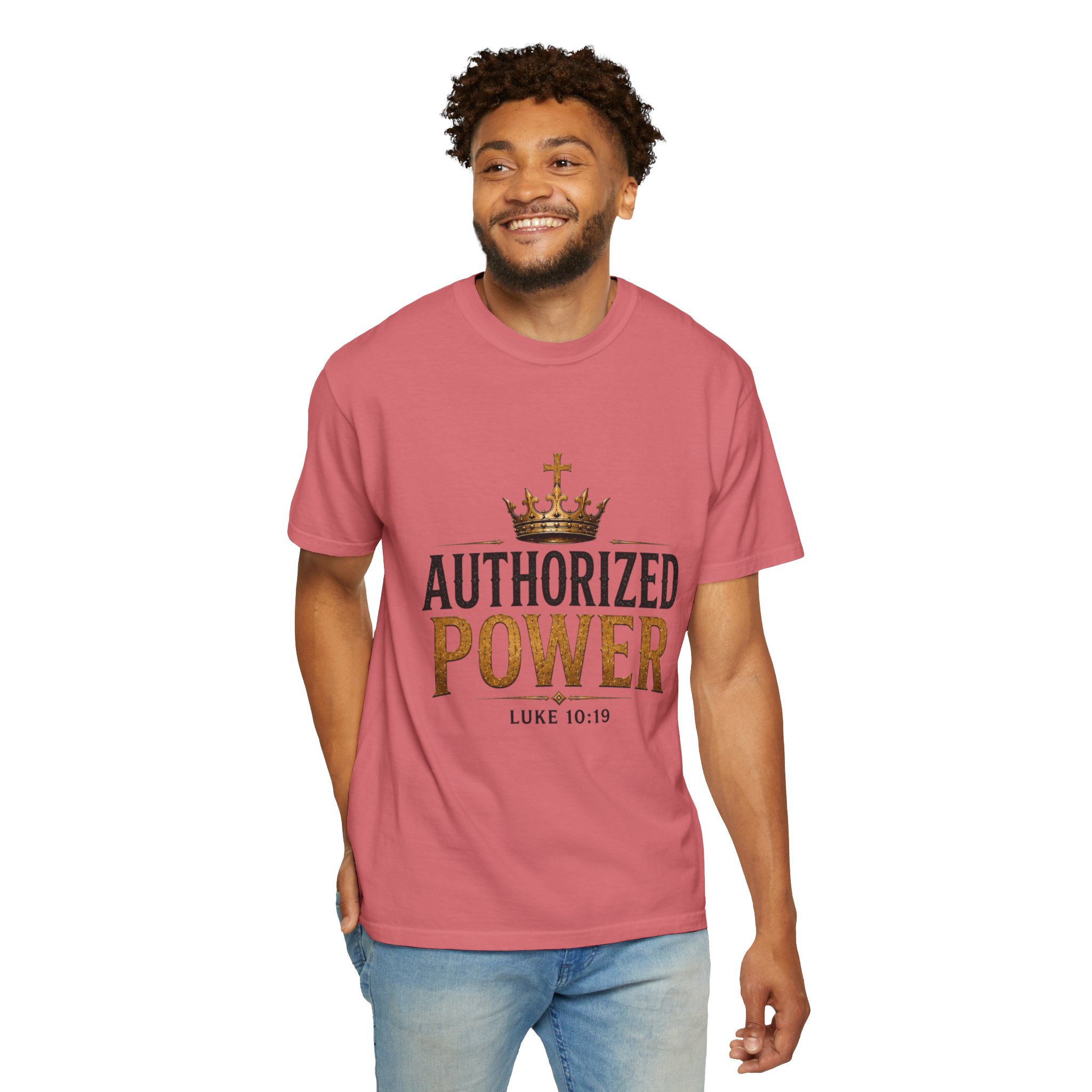 Authorized Power T-Shirt — "Authorized Power" Luke 10:19 Christian Faith Tee - Image 124