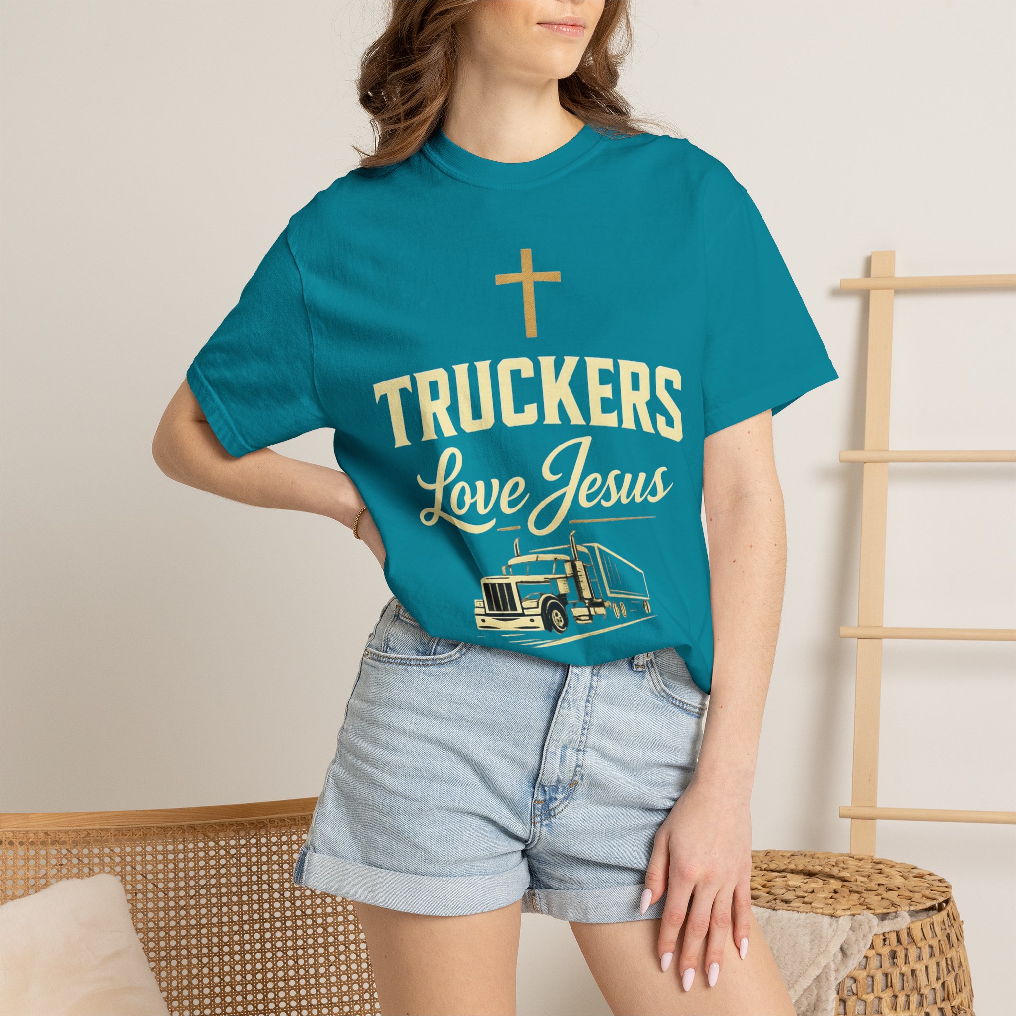 Truckers Love Jesus T-Shirt — Christian Trucker Gospel Tee - Image 24