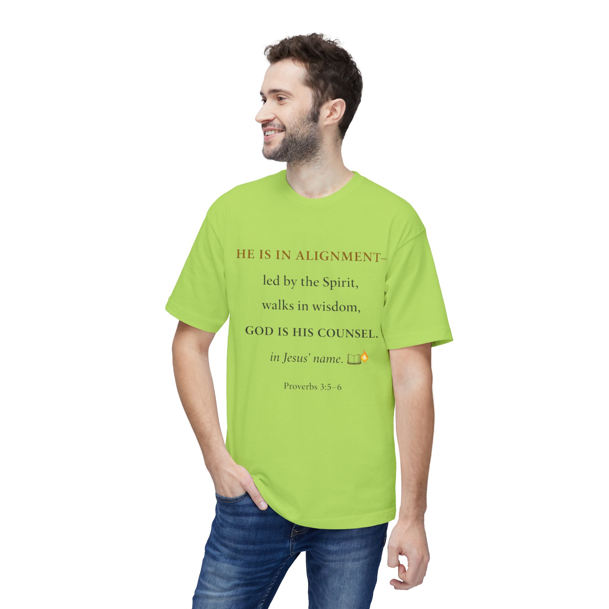 Men’s Godly Alignment T-Shirt — "He Is in Alignment" Proverbs 1:5–8 Inspirational Tee - Image 25