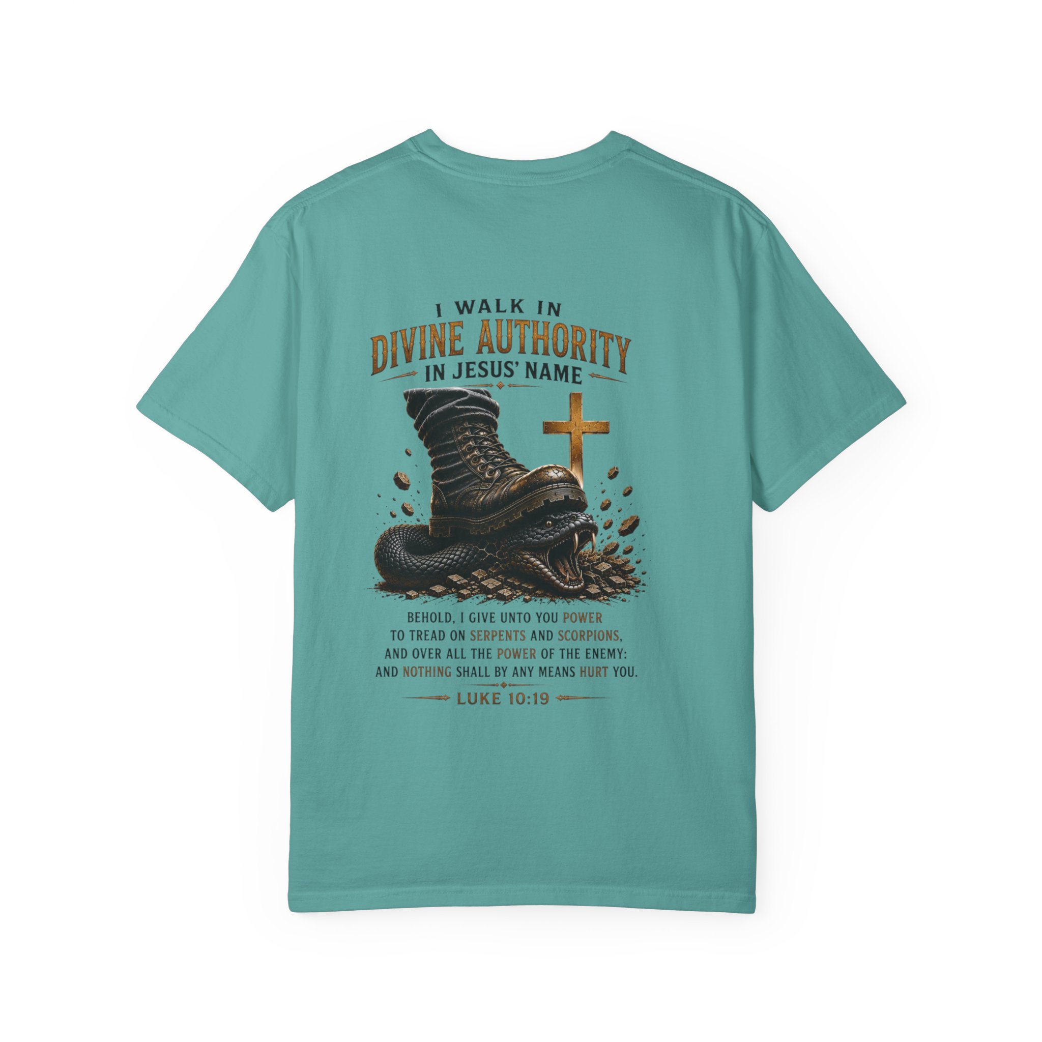 Authorized Power T-Shirt — "Authorized Power" Luke 10:19 Christian Faith Tee - Image 94