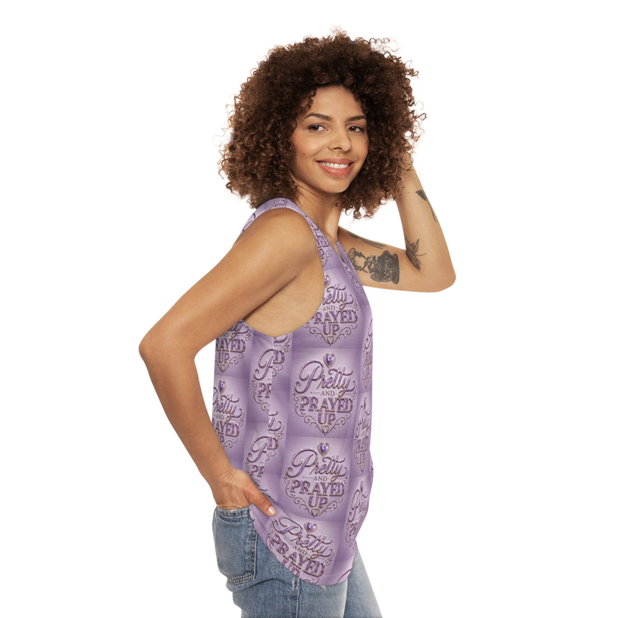 Prayed up tank top purple - Image 5