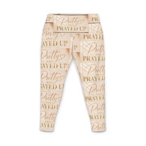 Pretty and prayed up women’s yoga pants tan
