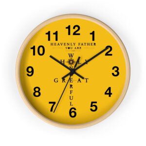Holy Wall clock Yellow