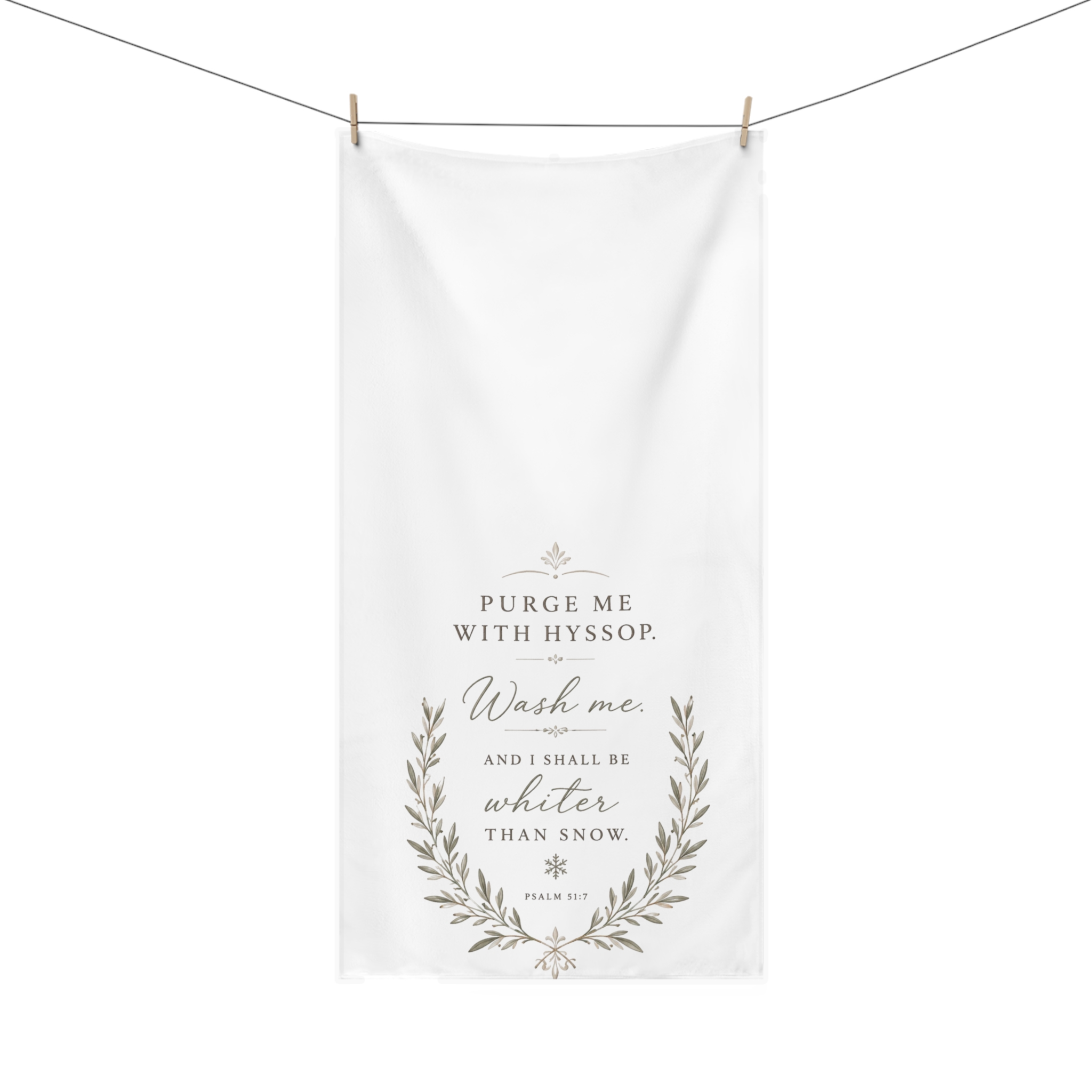 Psalms 51 Mink cotton Towel - Image 3