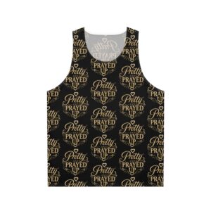 Pretty and Prayed up tank Black and gold
