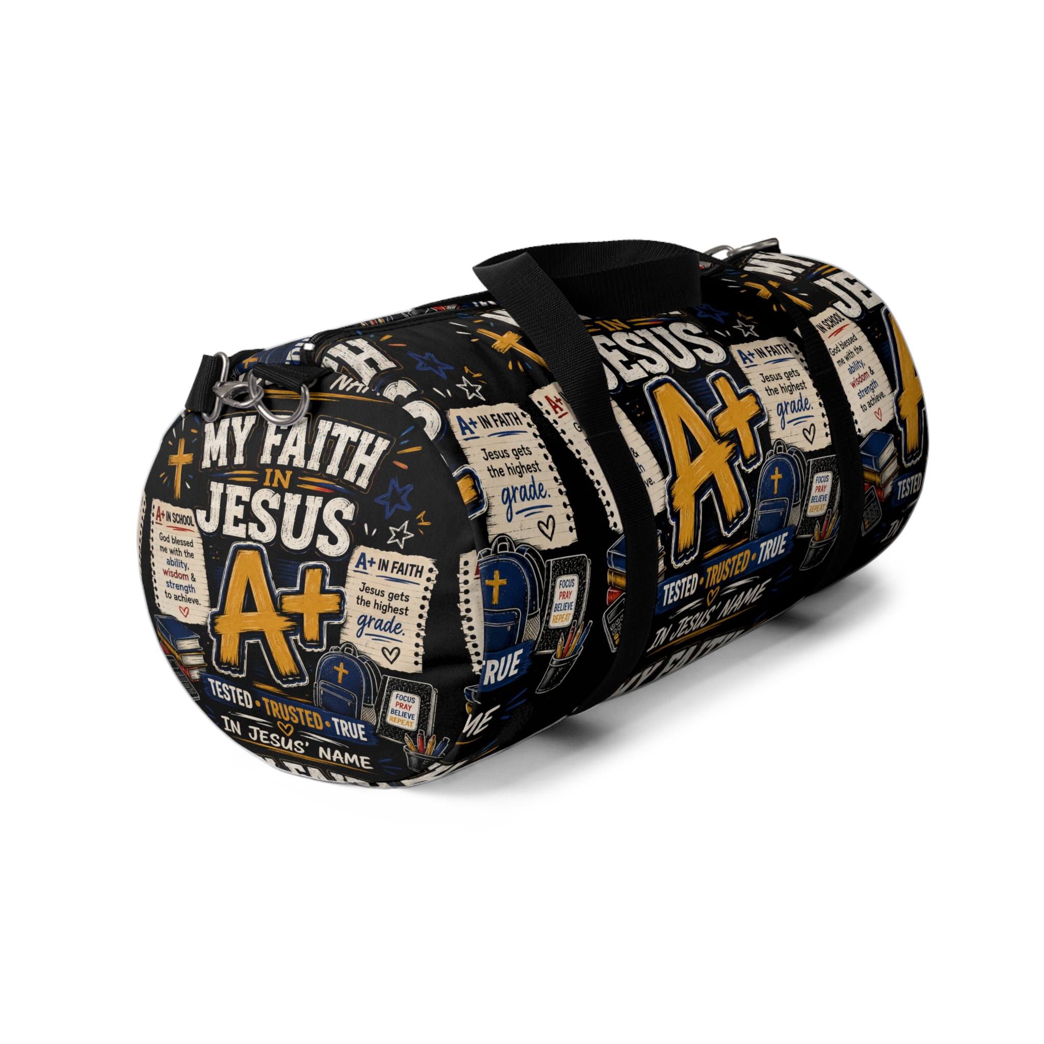 Faith A+ Duffel Bag — Christian Inspirational Travel Gym Bag - Image 3