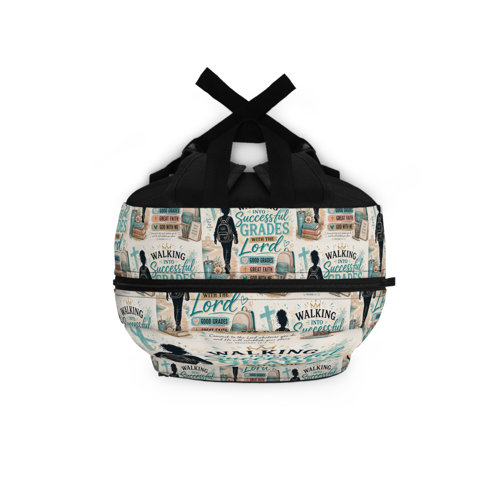 Christian Student Backpack — "Walking into Successful Grades with the Lord" Inspirational School Bag - Image 4