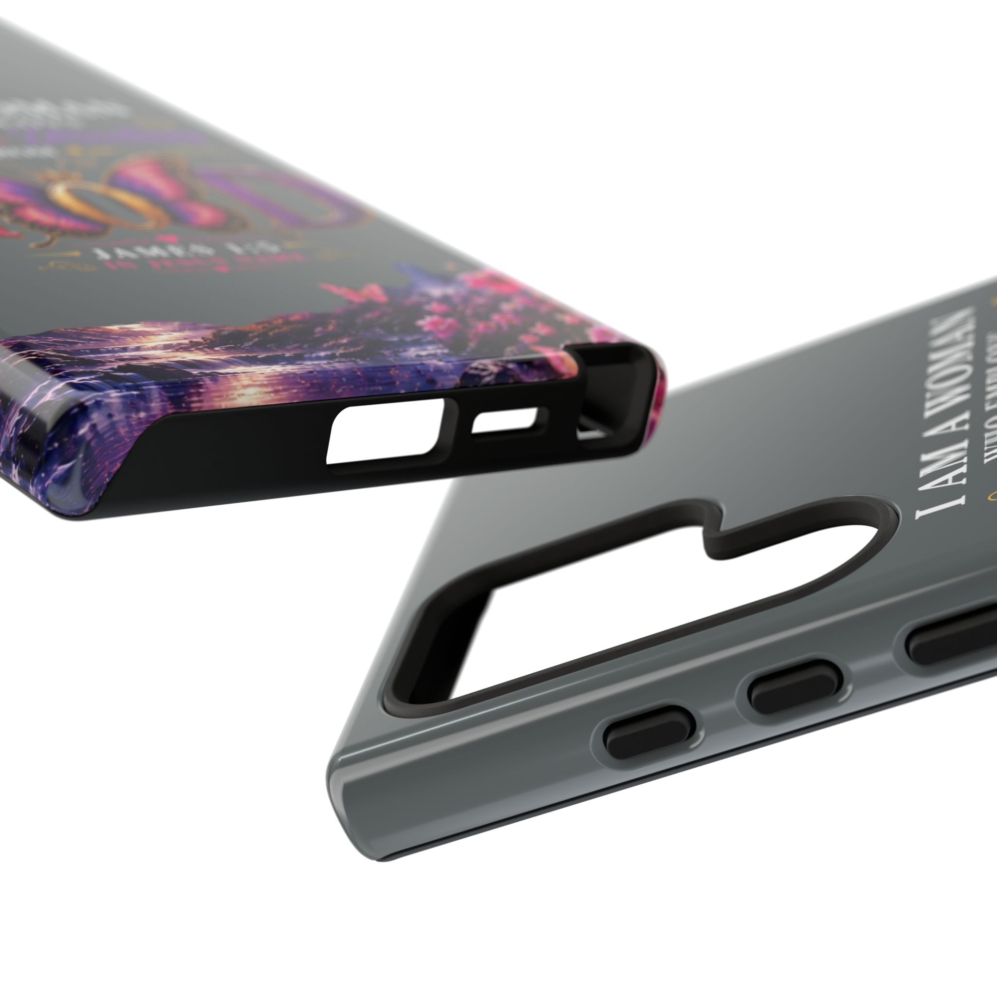“I Am a Woman Who Employs Answers & Wisdom from God” Butterfly Design phone case - Image 105