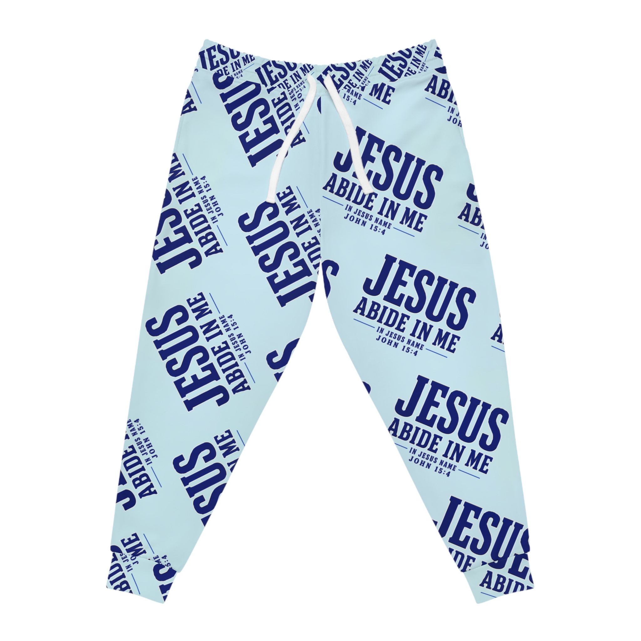 Jesus Abide In Me Athletic Joggers — Christian Faith All-Over Print