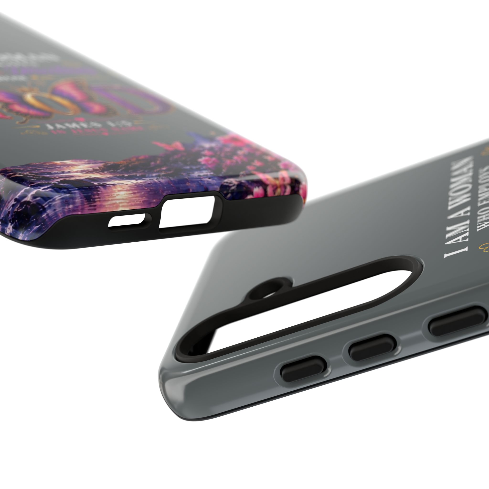 “I Am a Woman Who Employs Answers & Wisdom from God” Butterfly Design phone case - Image 101