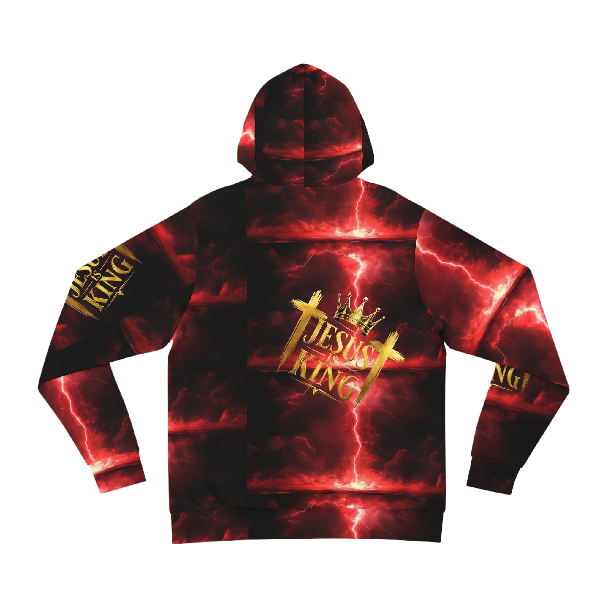 Jesus Is King Red Lightning Hoodie - Image 3