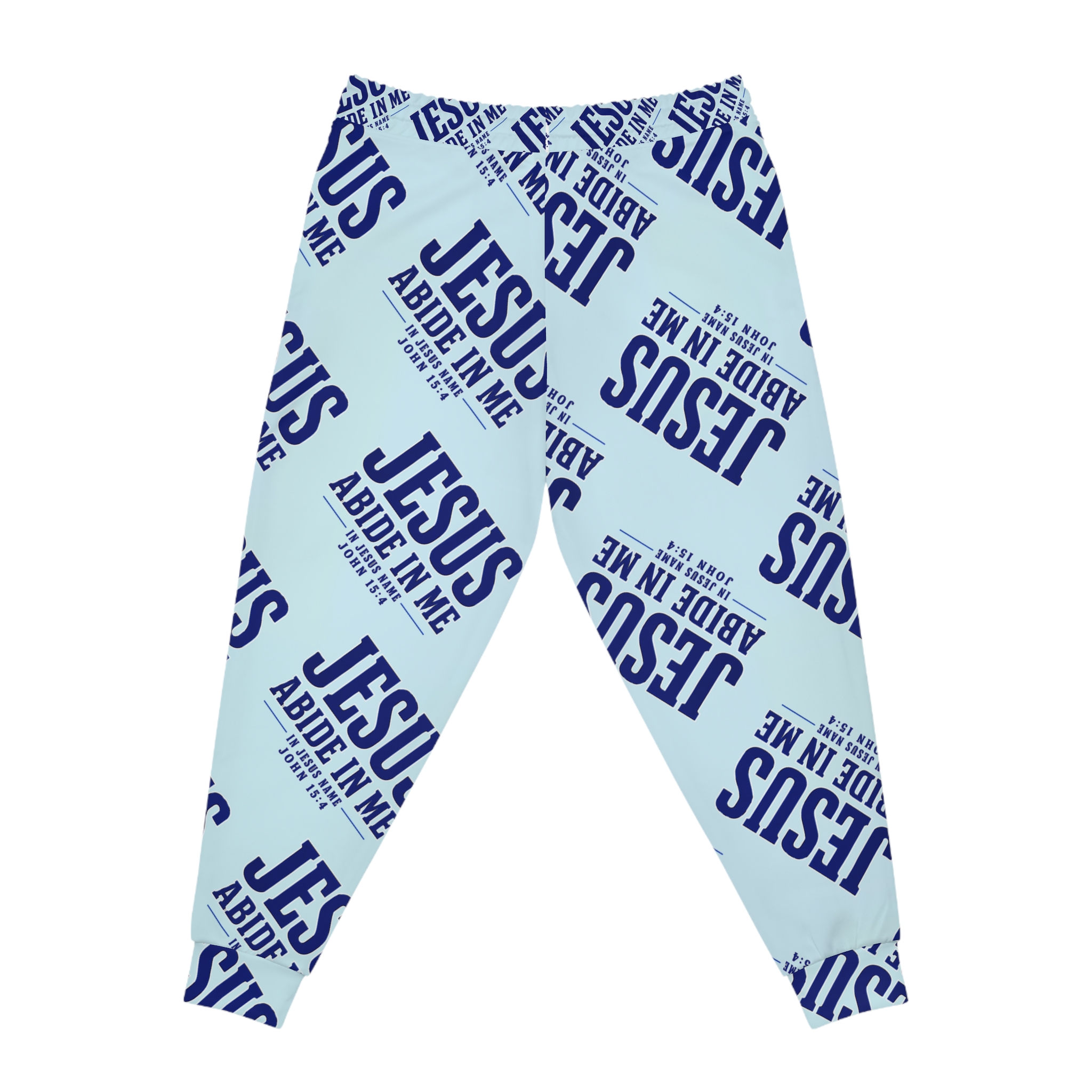 Jesus Abide In Me Athletic Joggers — Christian Faith All-Over Print - Image 2