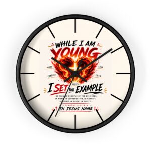 While I Am Young Wall Clock — Scripture Clock