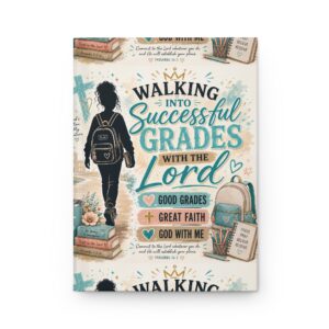 Hardcover Journal — "Walking Into Successful Grades With The Lord" Inspirational Student Notebook