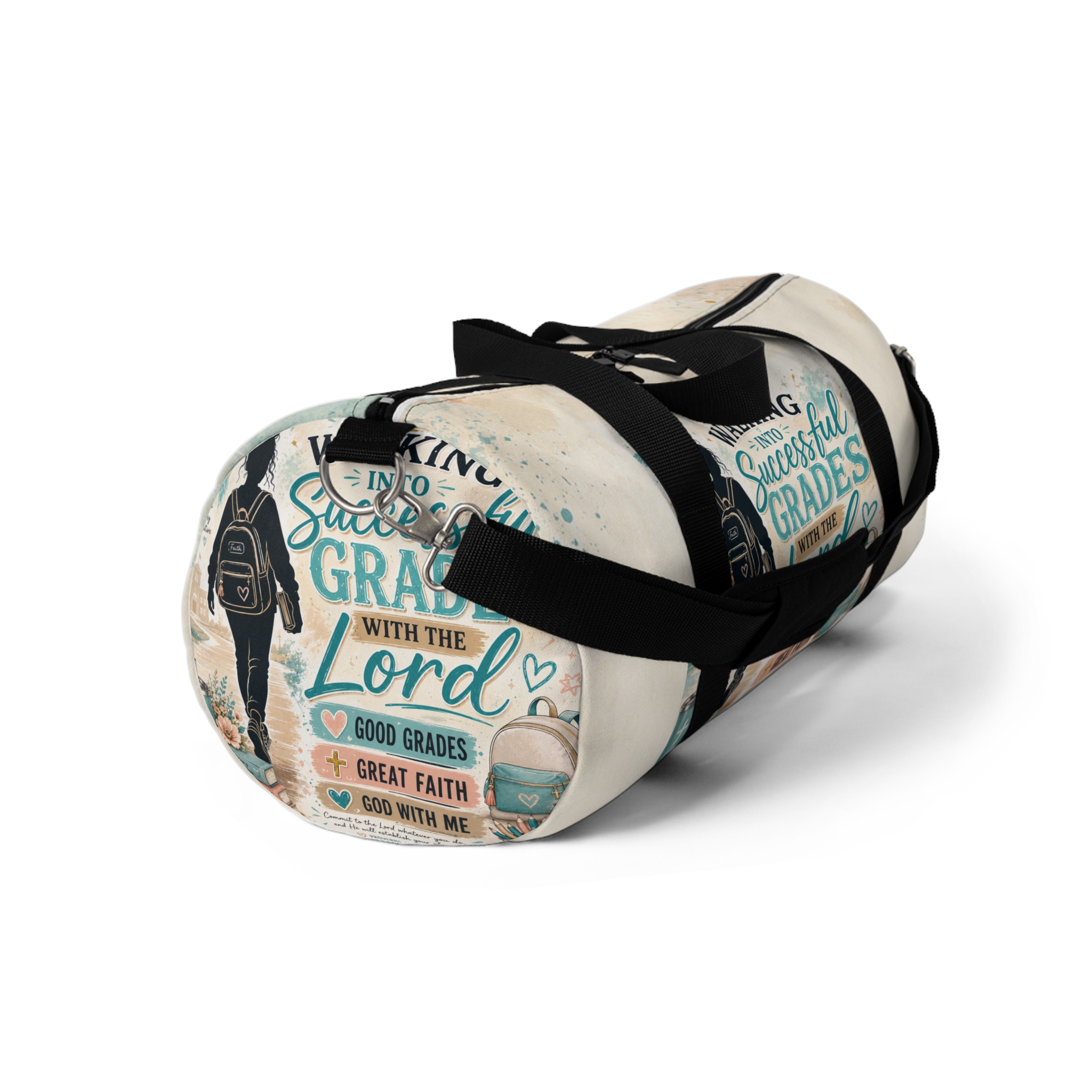 Inspirational Christian Duffel Bag — "Walking Into Successful Grades with the Lord" - Image 7