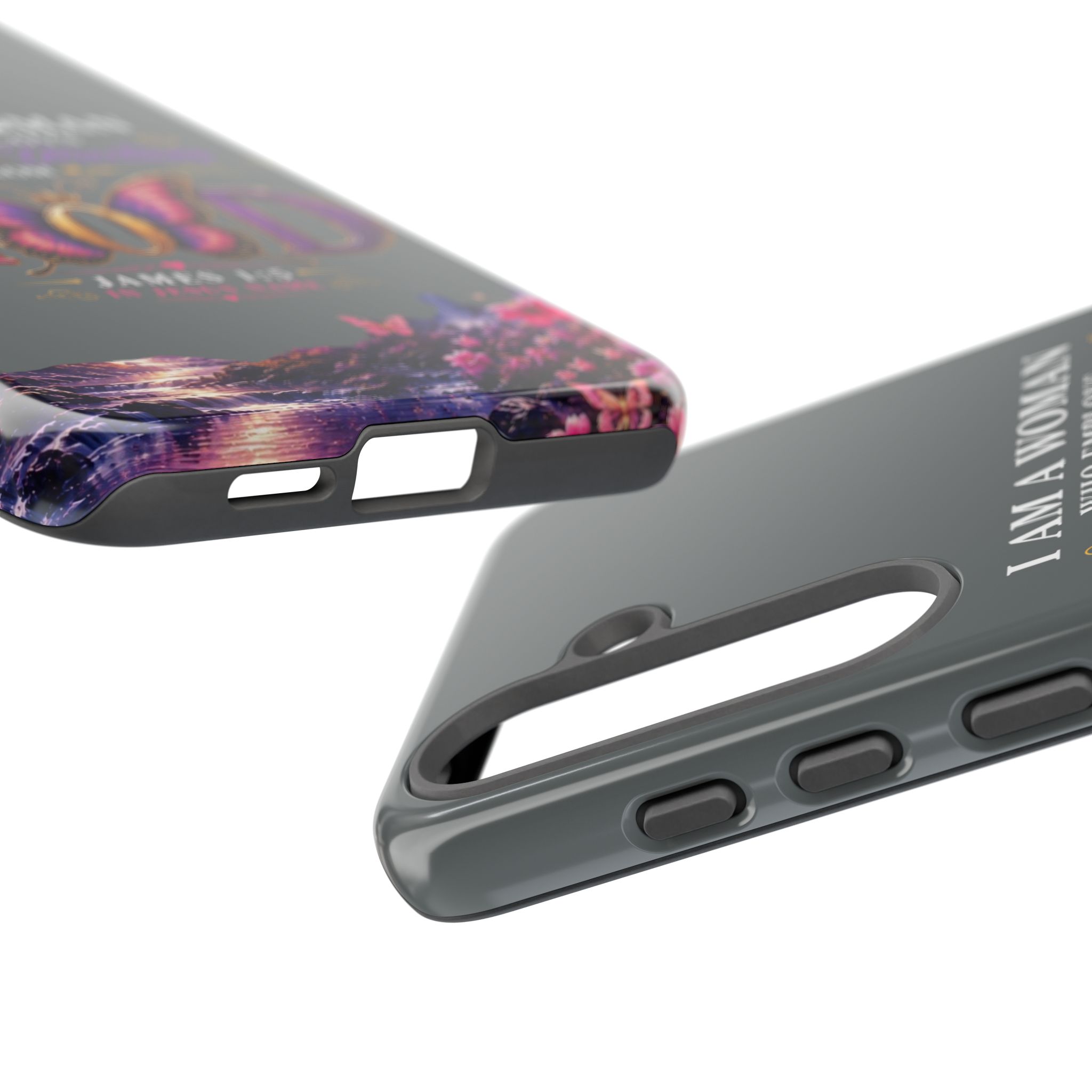 “I Am a Woman Who Employs Answers & Wisdom from God” Butterfly Design phone case - Image 142