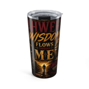 20oz Inspirational Tumbler — "Wisdom Flows Through Me" Motivational Travel Cup