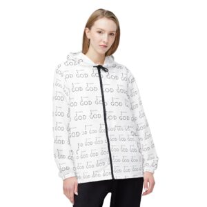God Pattern Windbreaker Jacket — All-Over Print Faith Hoodie