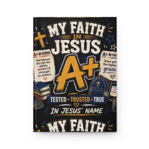 My Faith in Jesus A+ Hardcover Journal — Christian Prayer & School Encouragement Notebook