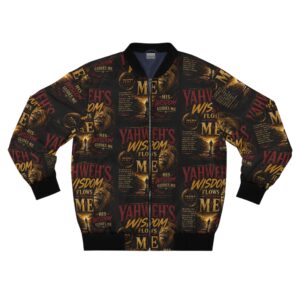 Yahweh's Wisdom Flows On-Repeat Bomber Jacket