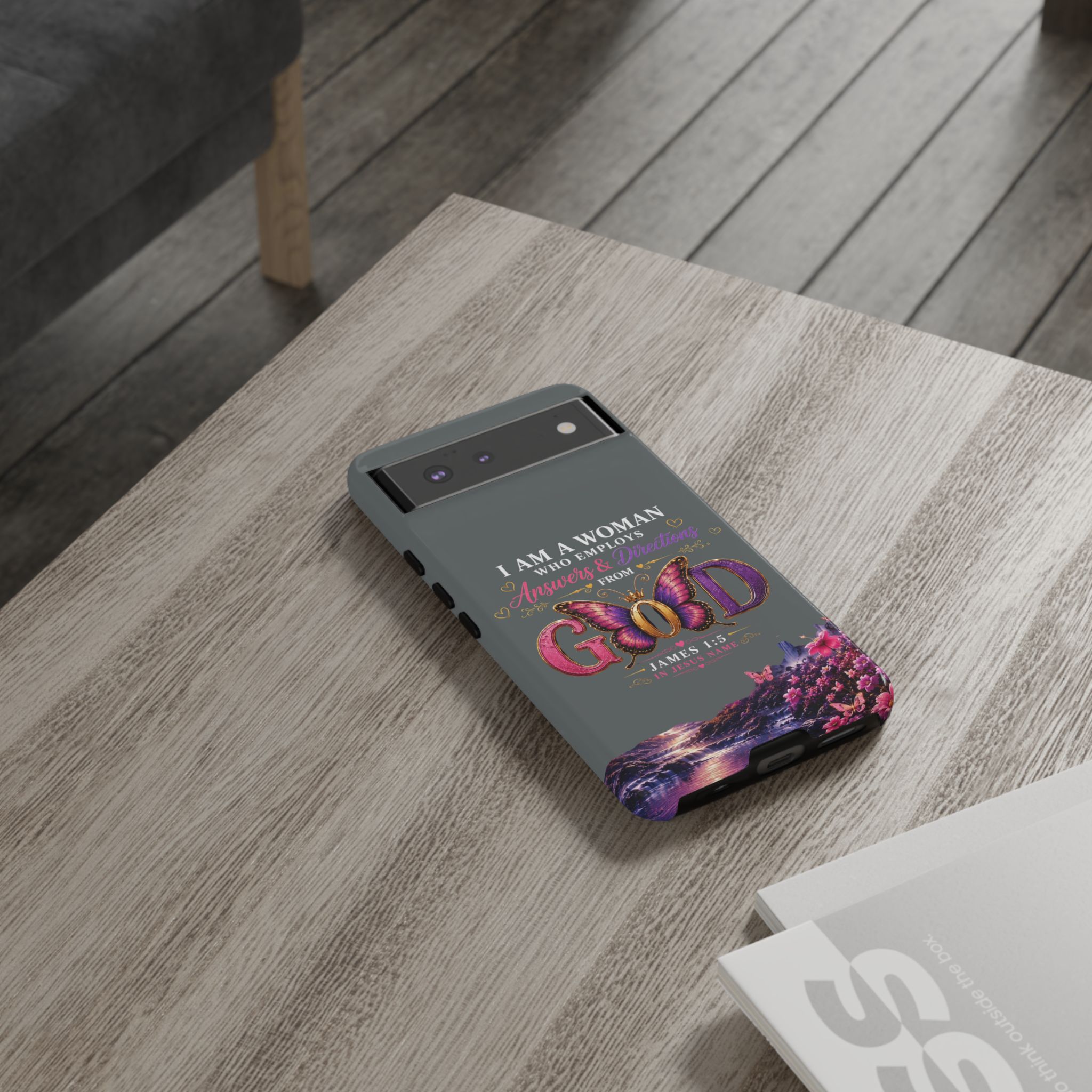 “I Am a Woman Who Employs Answers & Wisdom from God” Butterfly Design phone case - Image 36