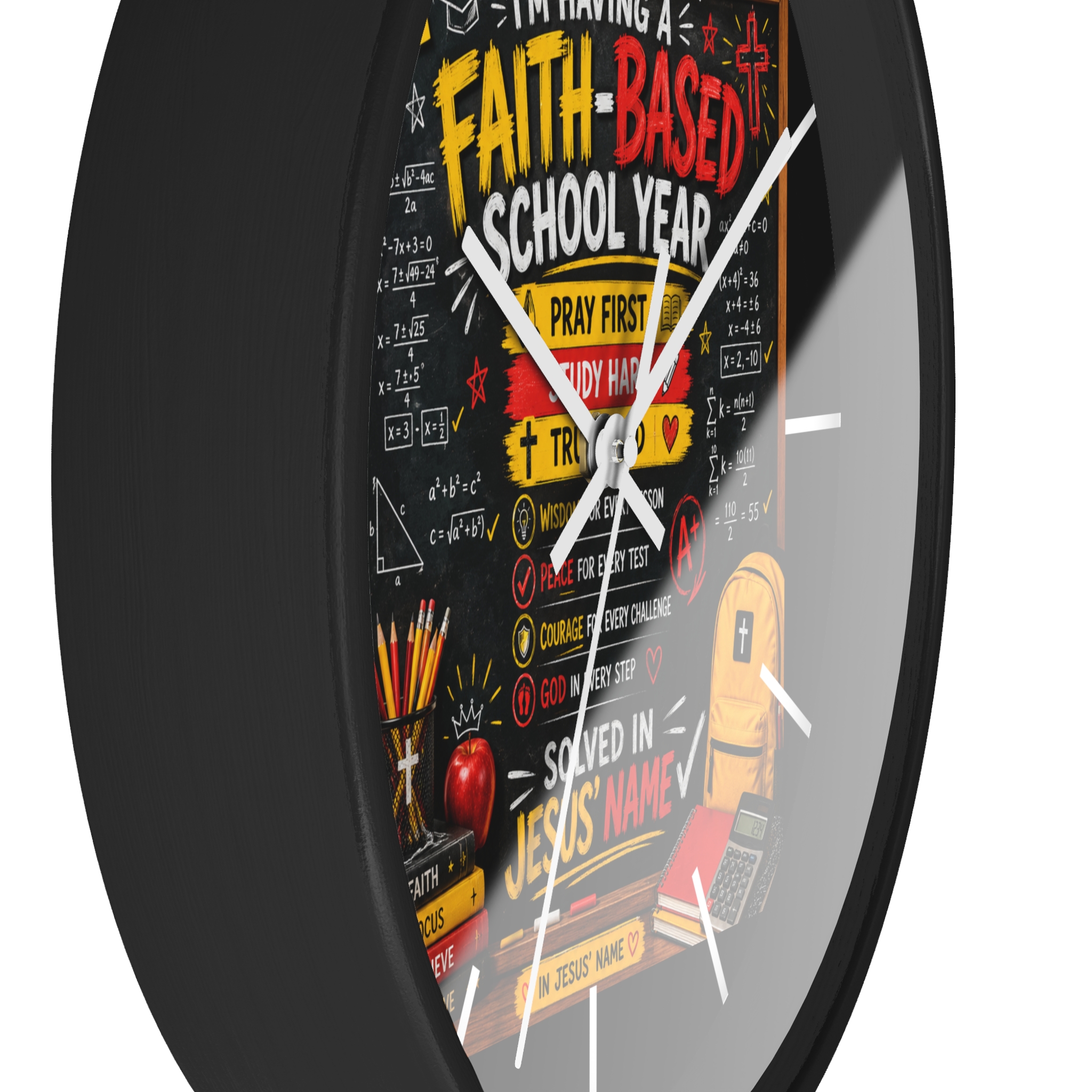 Faith-Based School Year Wall Clock — Christian Back-to-School Prayer & Study Design - Image 2