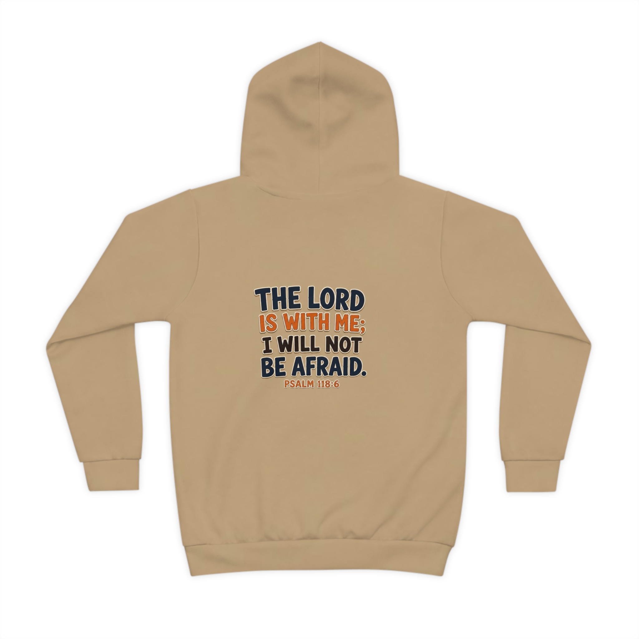Kids' Christian Hoodie – "God's Got My Back" (Psalm 118:6) Inspirational Youth Sweatshirt - Image 2