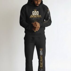 God Answered Sweatpants — Psalm 118:5 Christian Faith Lounge Pants