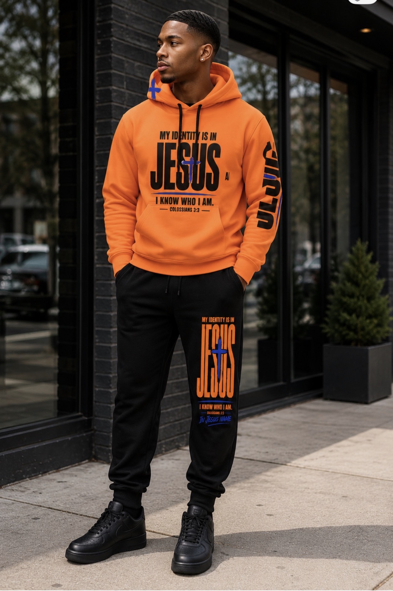 Jesus Cross Sweatpants – Faith-Based Graphic Joggers