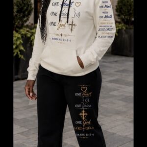 "One Heart, One Voice, One God" ROMANS 15:5-6 Hoodie