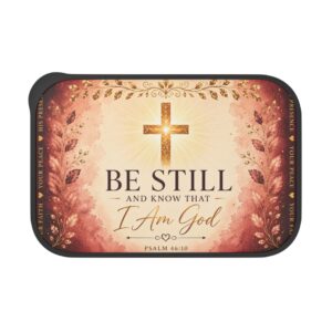 Christian Bento Box - "Be Still and Know That I Am God" PLA Lunch Box with Utensils