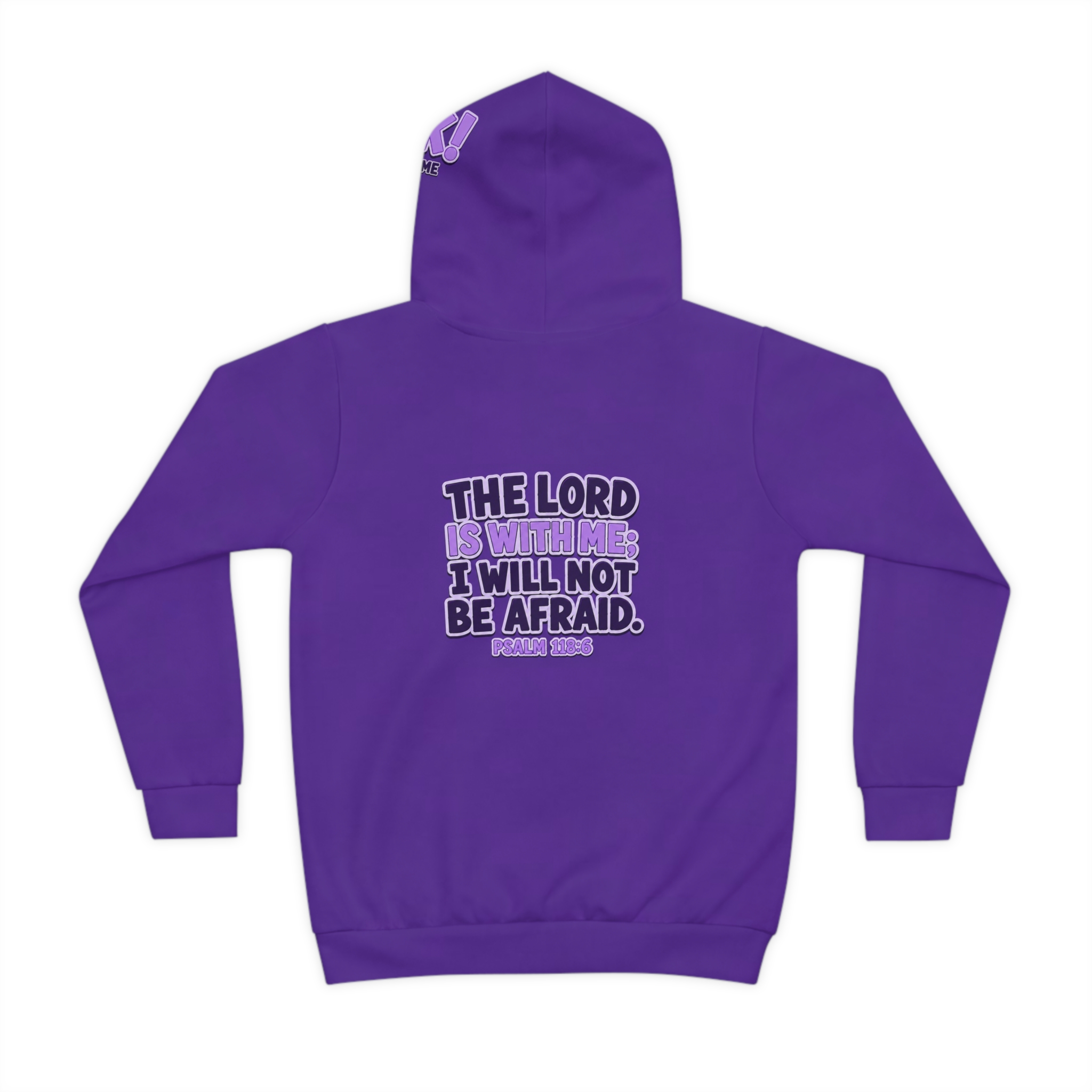 Children's Hoodie — "God's Got Me" Christian Kids Pullover (The Lord I Will Not Be Afraid) - Image 2